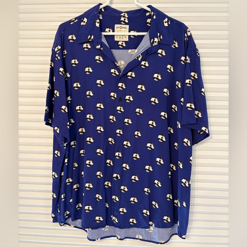 Mens XXL Natty Boh Button-Up Shirt